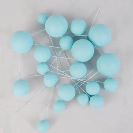 Bubbles Einstecker, 20 Stück - hellblau matt