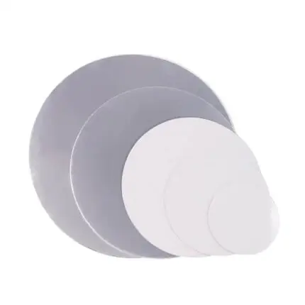30cm - Cake Card - Silber/Weiß Doubleside