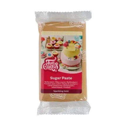 Sparkling Gold Fondant 250g - FunCakes