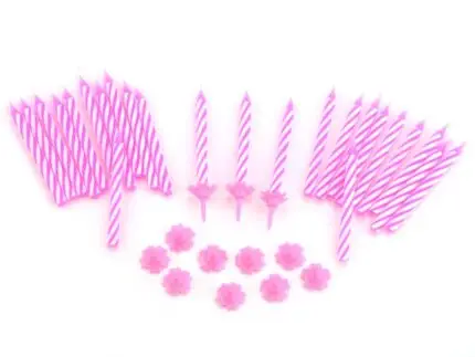 Kerzen-Set rosa, 24er