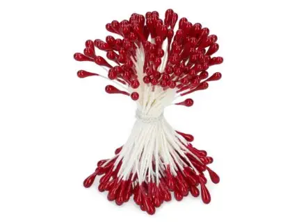 Staubblüten rot, 120 Stück
