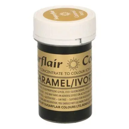 Sugarflair Lebensmittelfarbe, Caramel/Ivory, 25 g