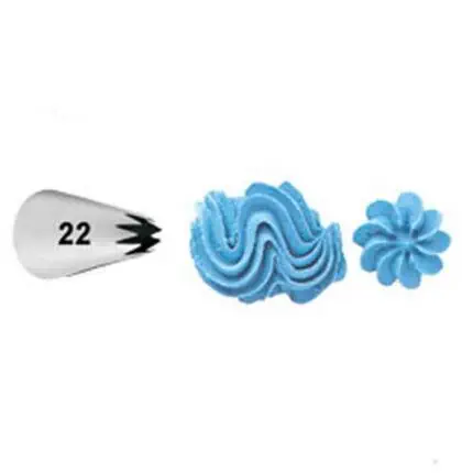 Spritztülle #022, offene Sterntülle - Wilton