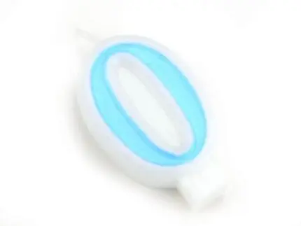 Zahlenkerze blau 0